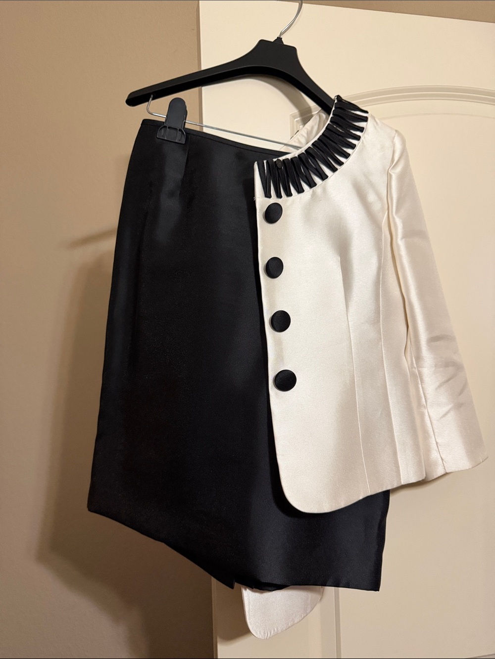 Black Satin Pencil Skirt - Women's Classic Black Skirt Set